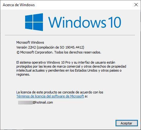 Versión de Windows Instalada