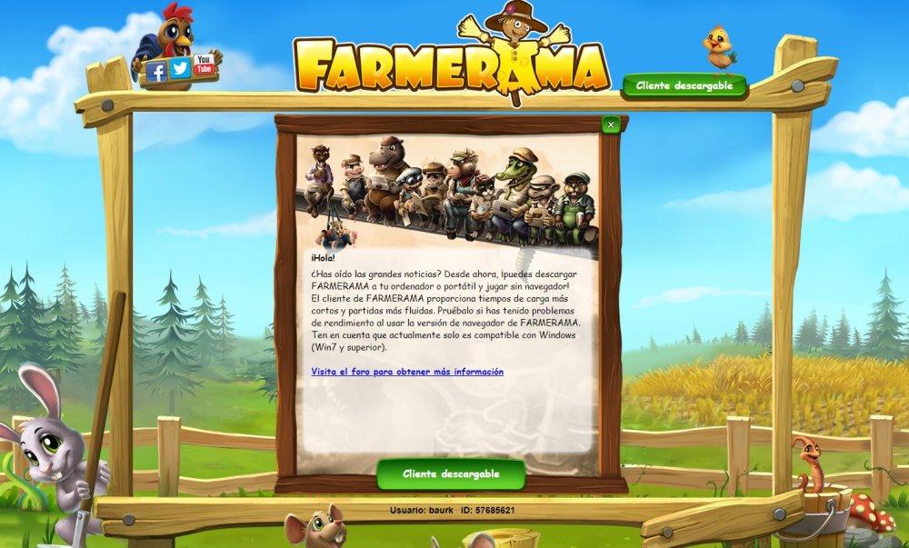 pantalla juego farmerama