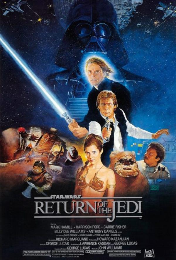 Póster de Star Wars: El regreso del Jedi. Fuente: LucasFilm