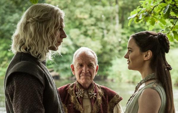 Wilf Scolding como Rhaegar Targaryen y Aisling Franciosi como Lyanna Stark en 'Game of Thrones' (Foto: IMDb)