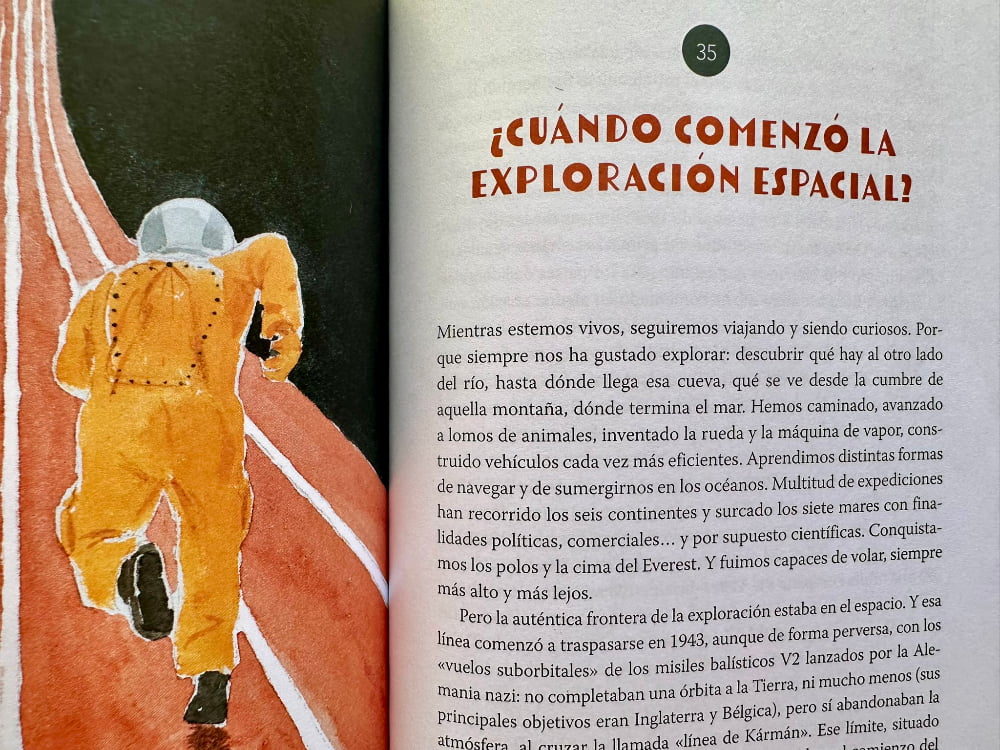 Foto del principio del capítulo ¿Cuándo comenzó la exploración espacial? ilustrado con un astronauta visto de espaldas