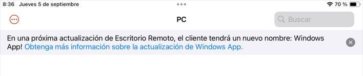 Escritorio Remoto iOS usar Windows App