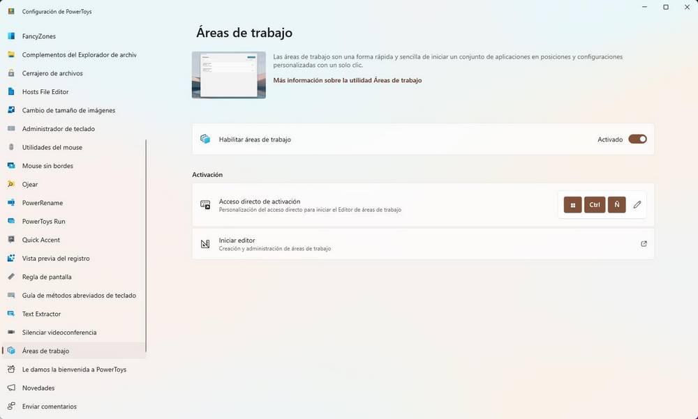 PowerToys - Espacios de trabajo 1