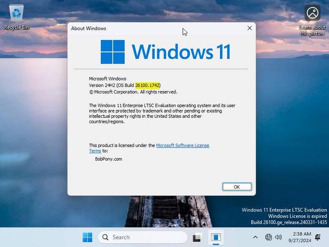 Windows 11 24H2 Evaluation