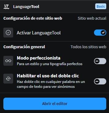 extension languagetool