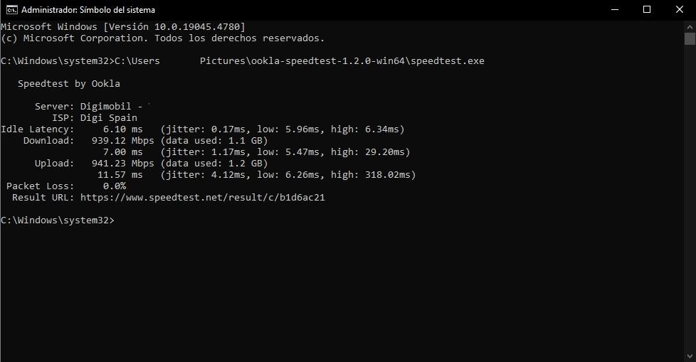 medir velocidad conexion internet ookla cli