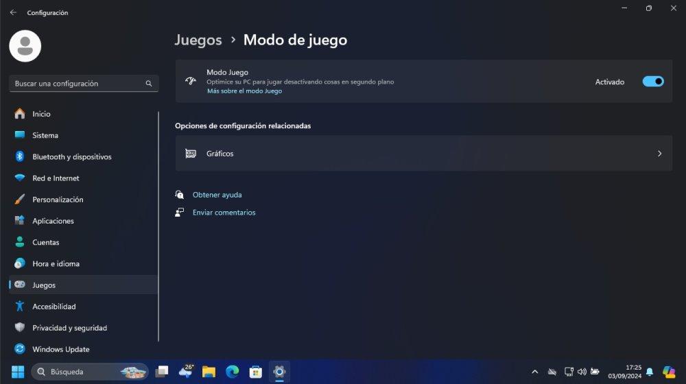 modo juego windows 11