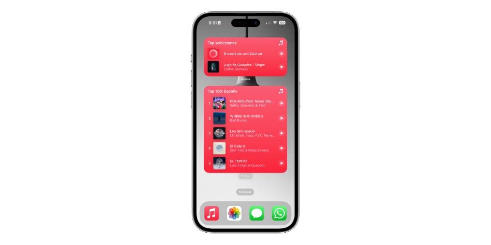 nuevos widgets musica ios 17