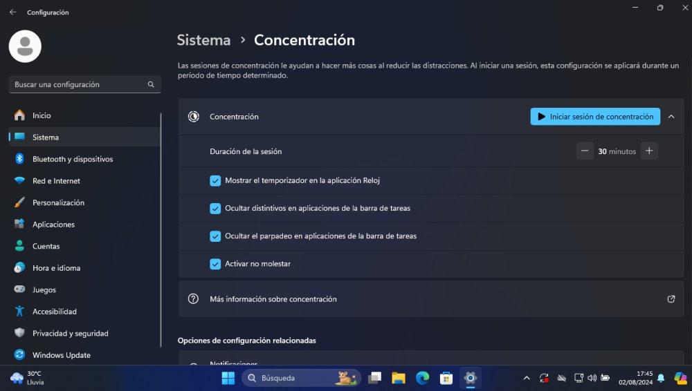 sesion concentracion windows