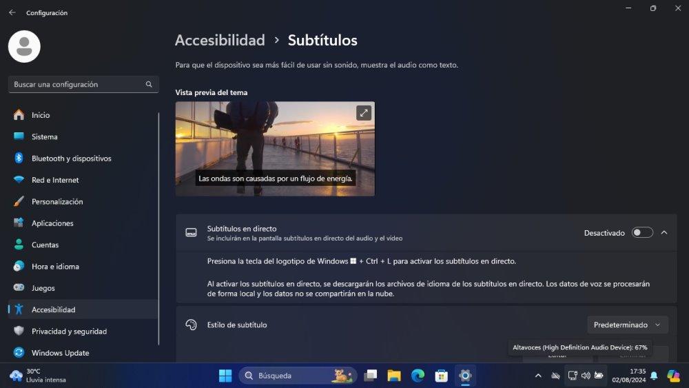 usar subtitulos directo windows