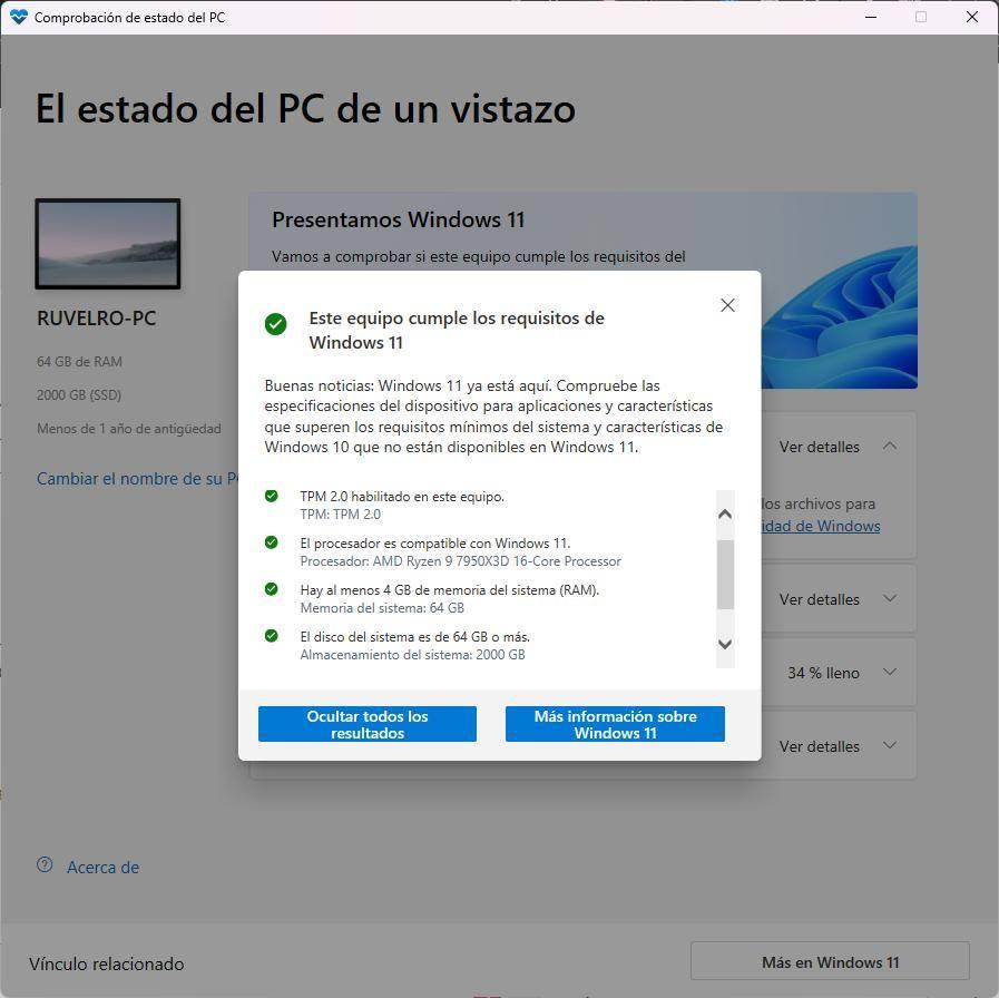 Requisitos Windows 11 24H2 PC Health