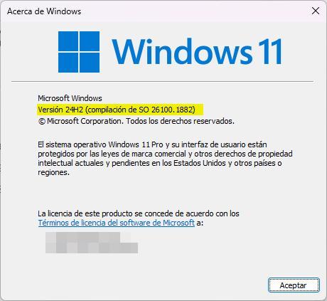 Winver Windows 11 24H2