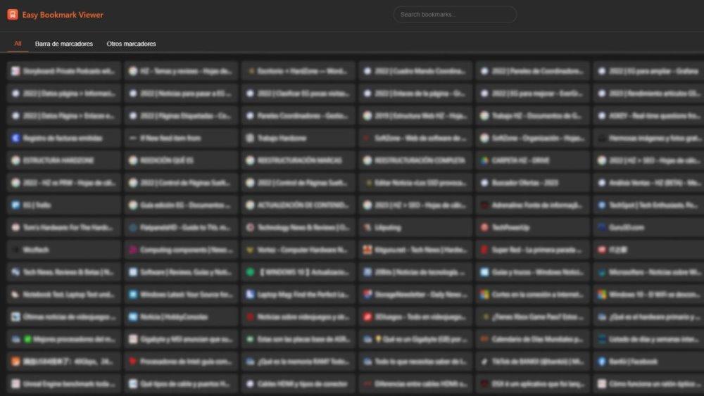 extensión Easy Bookmark Viewer