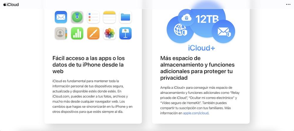 iCloud web