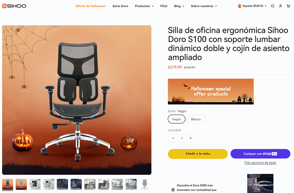 Silla de oficina Sihoo Doro S100