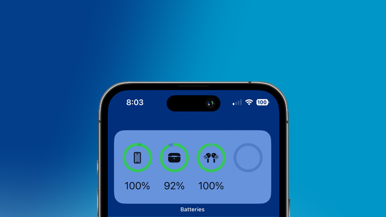 widget bateria AirPods