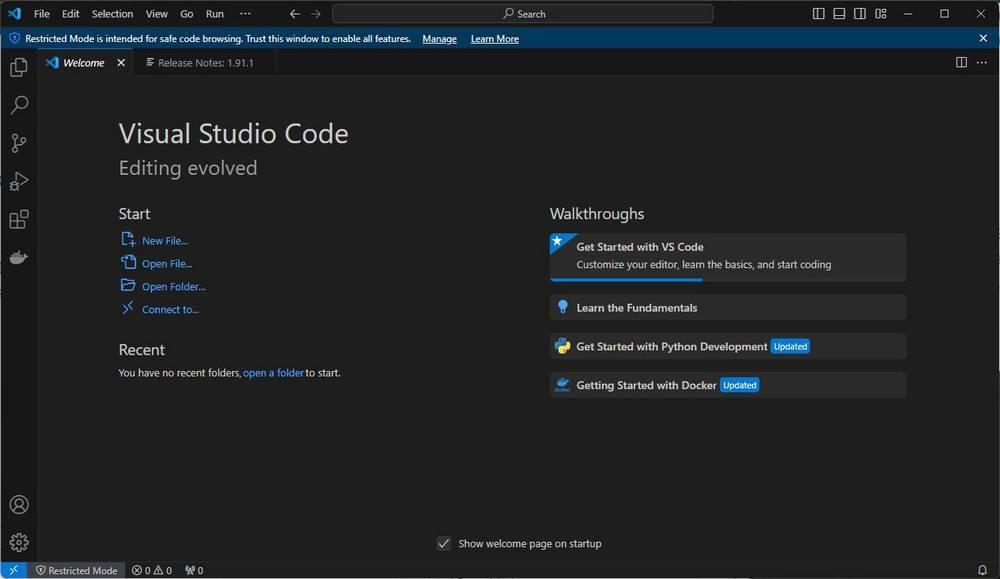 Visual Studio Code 1.91