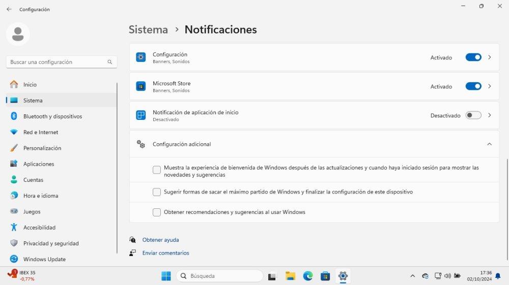 apagar configuracion windows 11