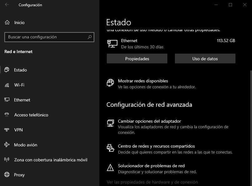 cambiar nombre adaptador red windows 10