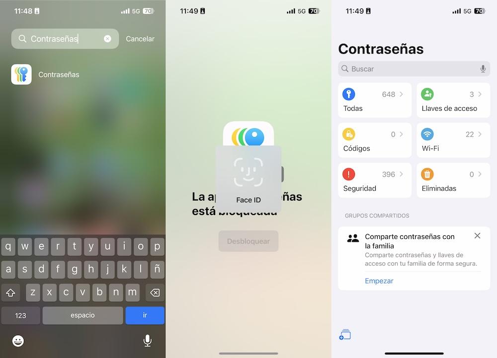 Contraseñas app