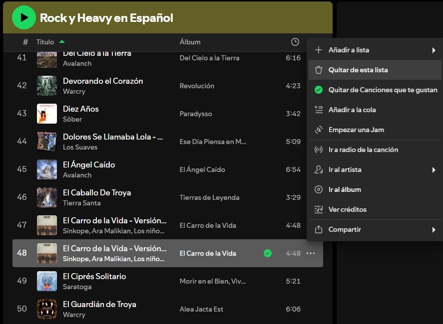 eliminar cancion duplicada spotify