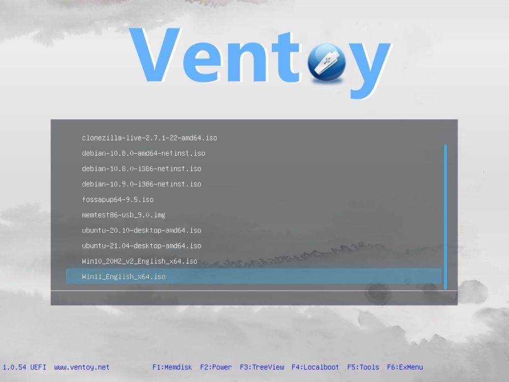 interfaz software ventoy