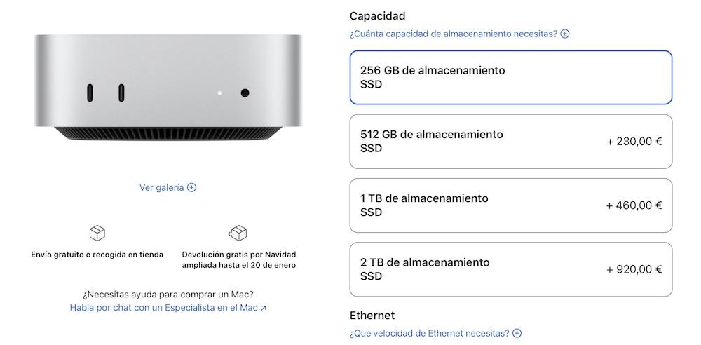 Mac Mini capacidad