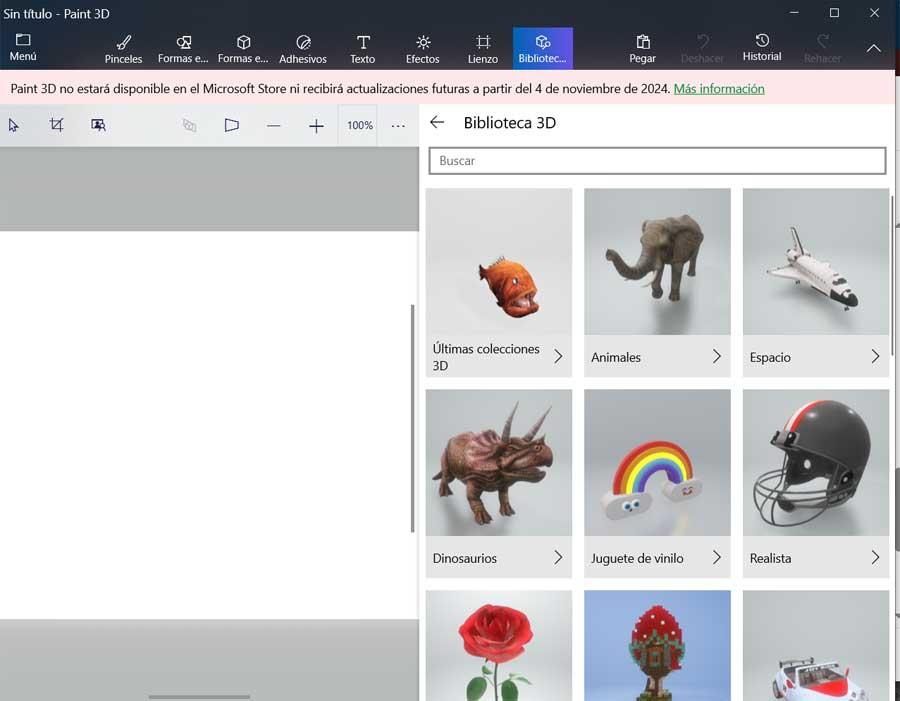 paint 3d interfaz