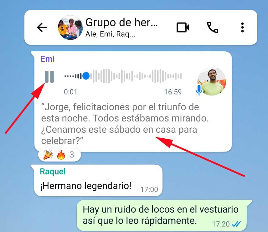 transcripciones whatsapp