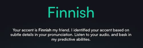 Accent Guesser: Finlandés