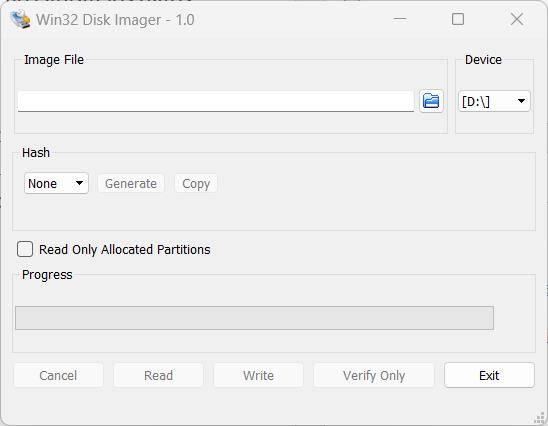 Crear IMG Win32 Disk Imager - 1