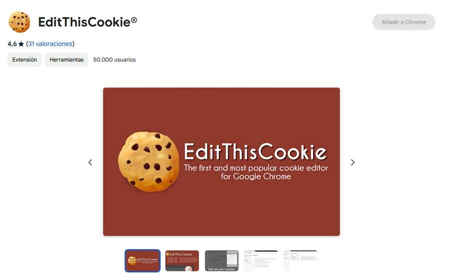 EditThisCookie chrome