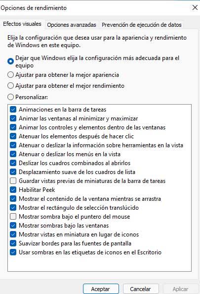 efectos Windows