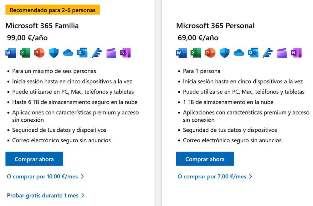 office 365 precios