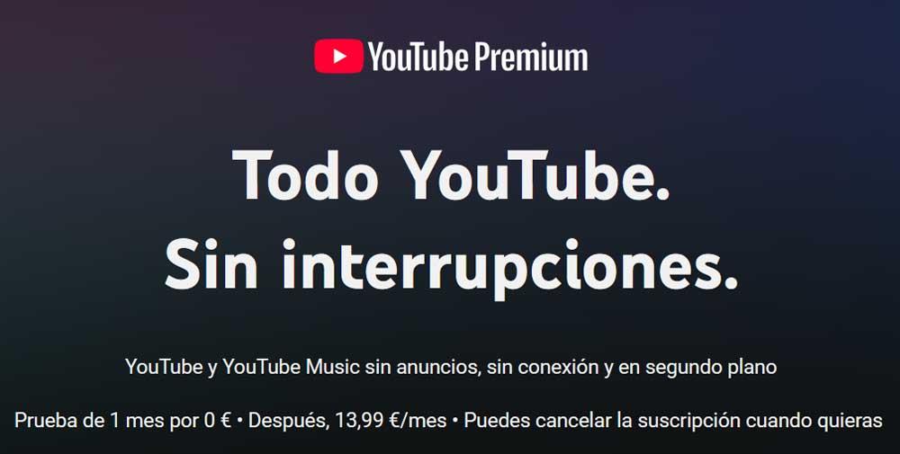 precio youtube premium