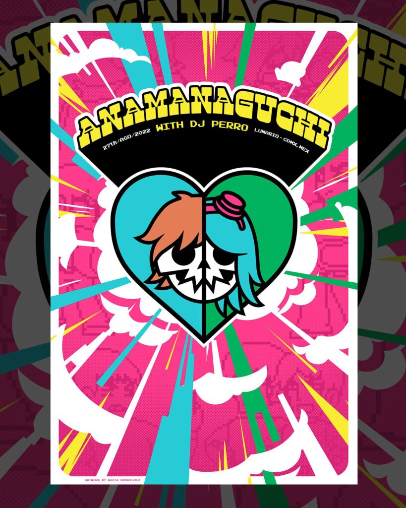 En 2022 Anamanaguchi  junto con Dj Perro se presentaron en el Lunario y el arte fue sold out, tanto oficial como la pirata sobre su obra. 