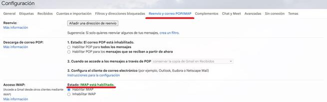 Correo POP Gmail