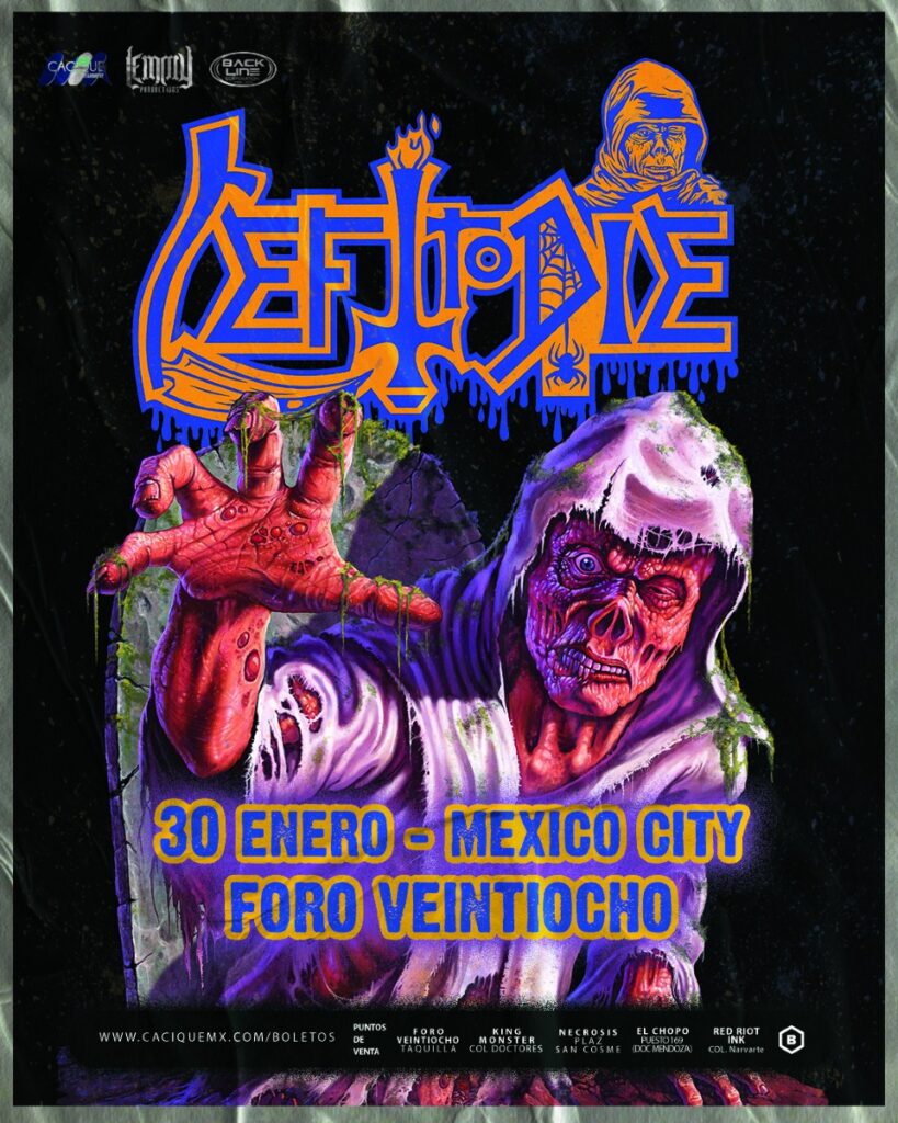 Left to Die llegará a México para recordar el legado de Chuck Schuldiner: estas son las fechas y sedes