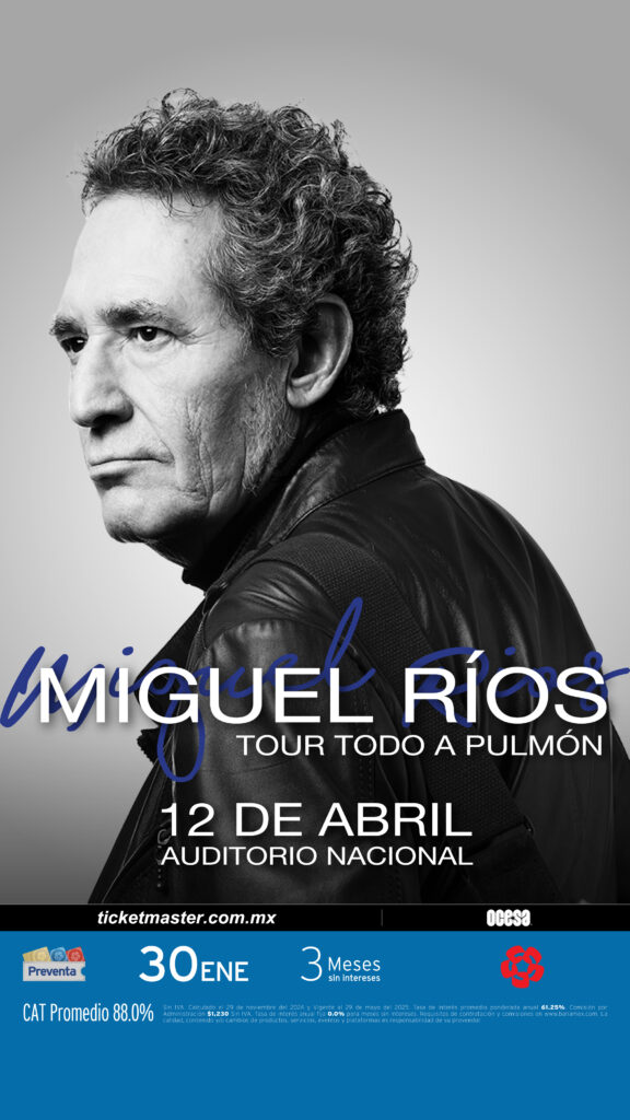 Miguel Ríos se presentará en el Auditorio Nacional el próximo 12 de abril. Foto: Ocesa