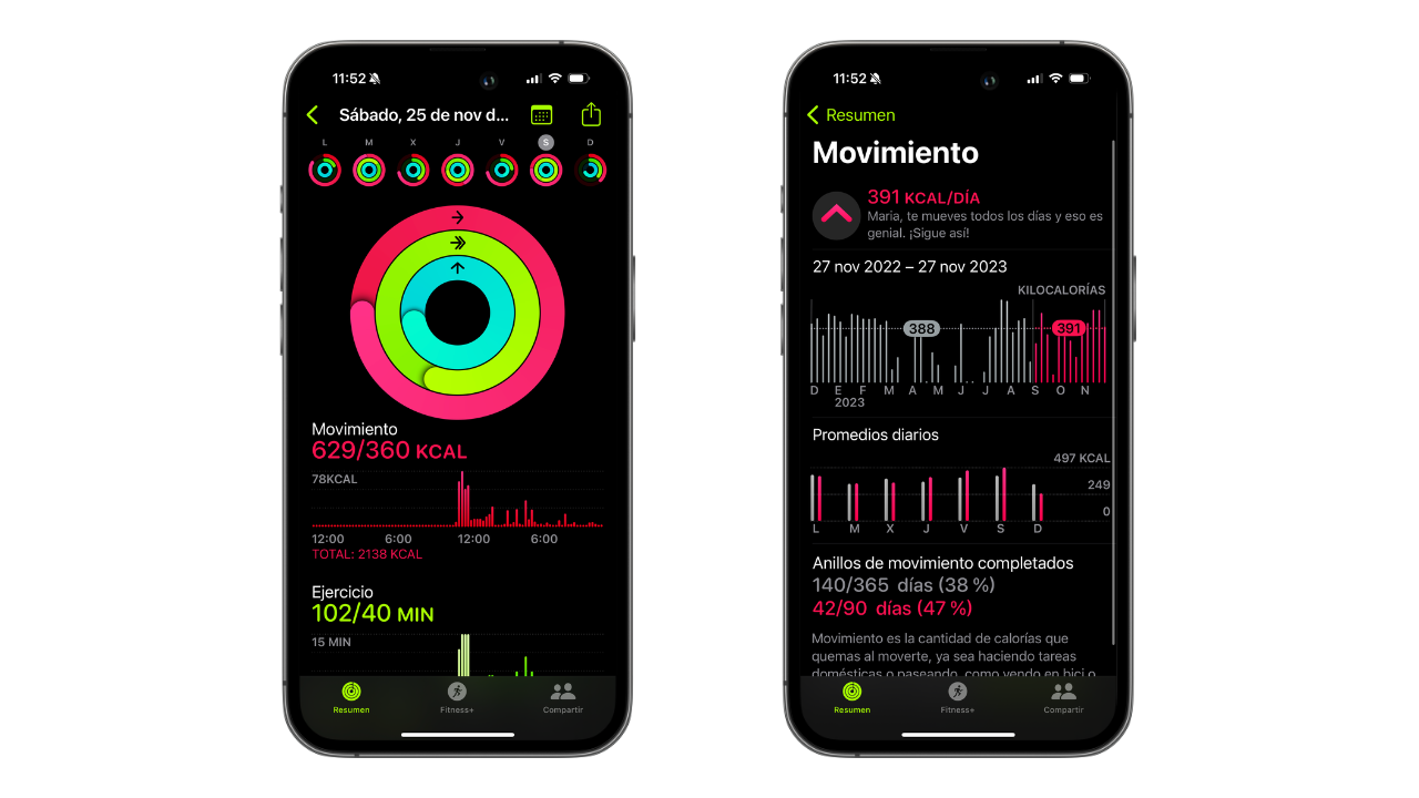 app fitness iPhone calorías