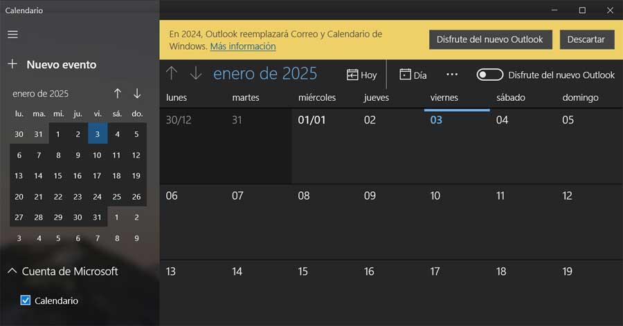 calendario windows