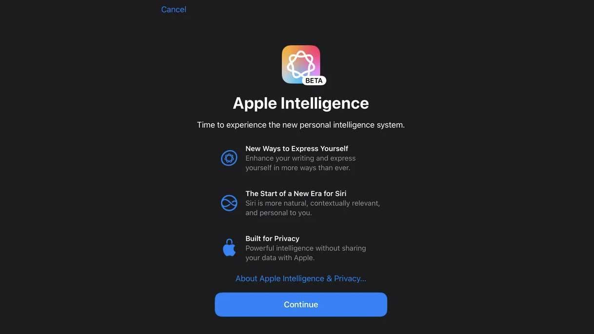 captura de Apple Intelligence