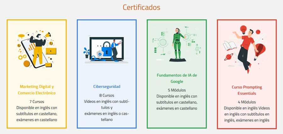 certificados google cursos