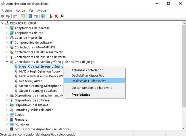 administrador de dispositivos