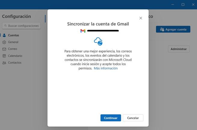 Sincronización con gmail