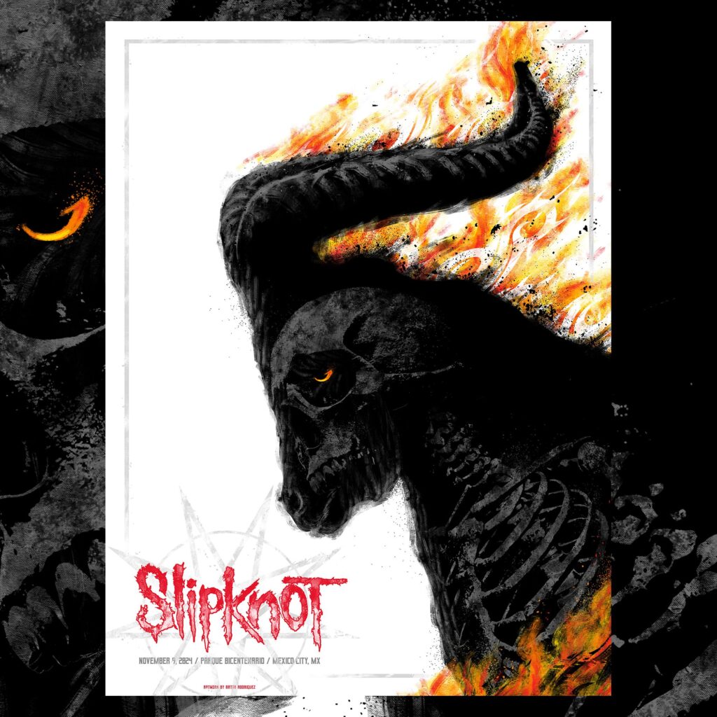 Este fue el arte oficial de la visita de Slipknot para su primer show en la Ciudad de México