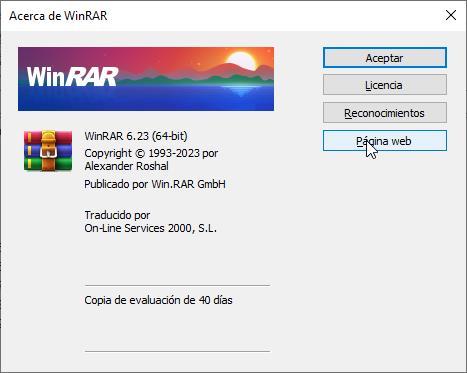 WinRAR versión