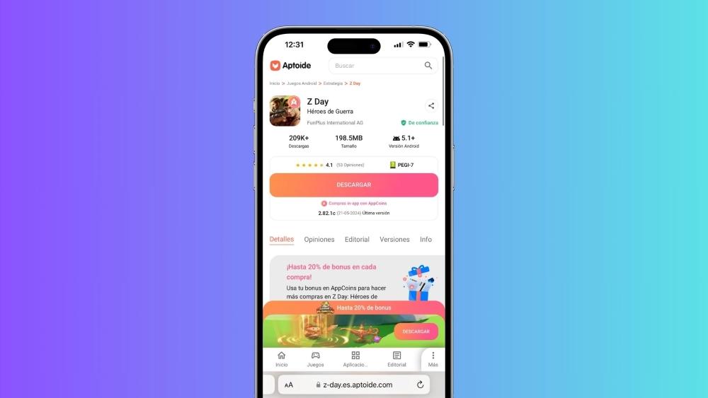 Aptoide en iPhone