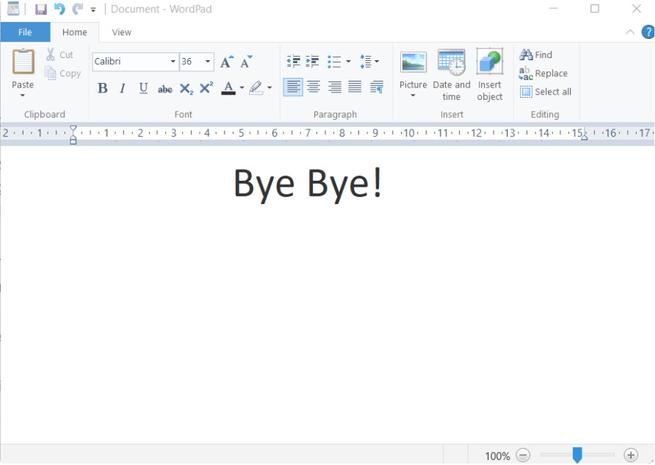 adios wordpad