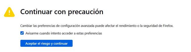 precaucion mozilla